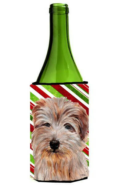 Norfolk Terrier Candy Cane Christmas Wine Bottle Beverage Insulator Hugger SC9808LITERK by Caroline&#39;s Treasures
