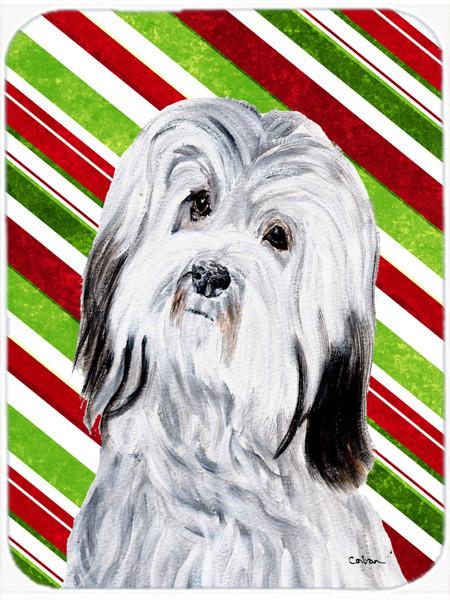 Havanese Candy Cane Christmas Glass Cutting Board Large Size SC9809LCB by Caroline&#39;s Treasures