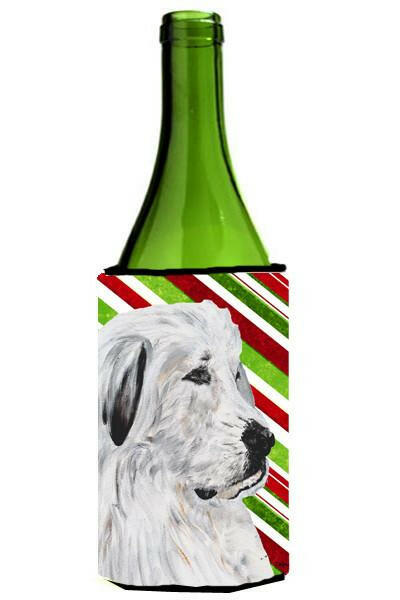 Great Pyrenees Candy Cane Christmas Wine Bottle Beverage Insulator Hugger SC9810LITERK by Caroline&#39;s Treasures