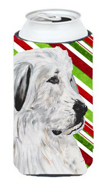 Great Pyrenees Candy Cane Christmas Tall Boy Beverage Insulator Hugger SC9810TBC by Caroline&#39;s Treasures