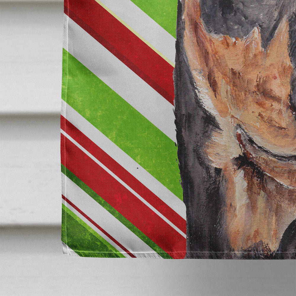 German Pinscher Candy Cane Christmas Flag Canvas House Size SC9812CHF  the-store.com.
