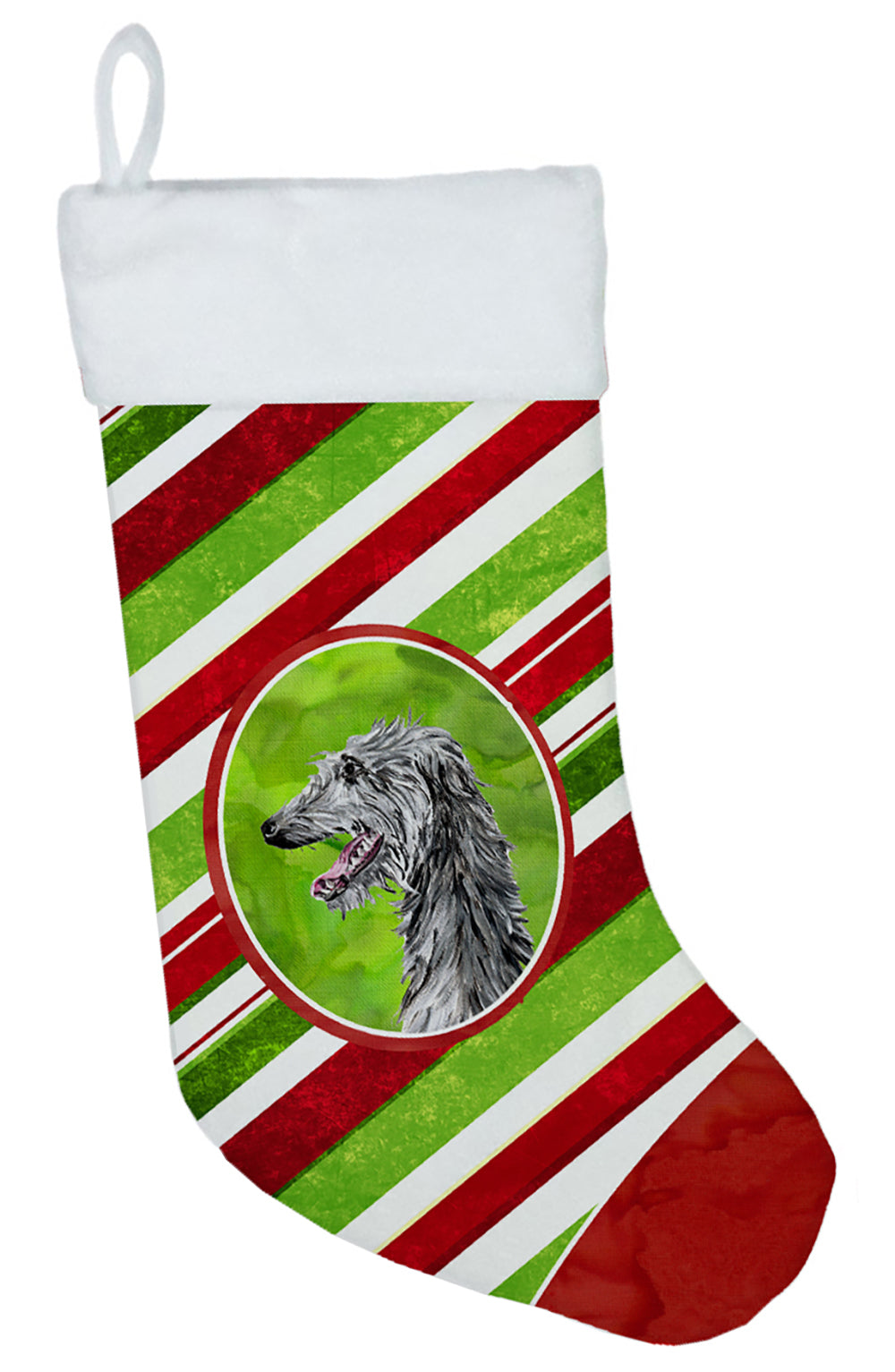 Scottish Deerhound Candy Cane Christmas Christmas Stocking SC9813-CS