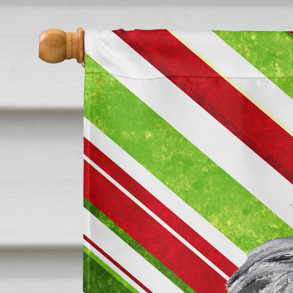 Scottish Deerhound Candy Cane Christmas Flag Canvas House Size SC9813CHF  the-store.com.