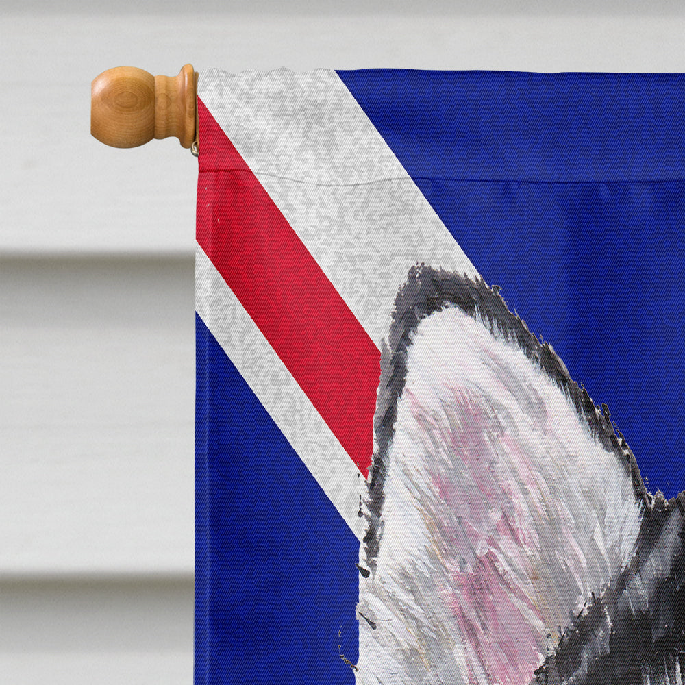 Alaskan Malamute with English Union Jack British Flag Flag Canvas House Size SC9815CHF