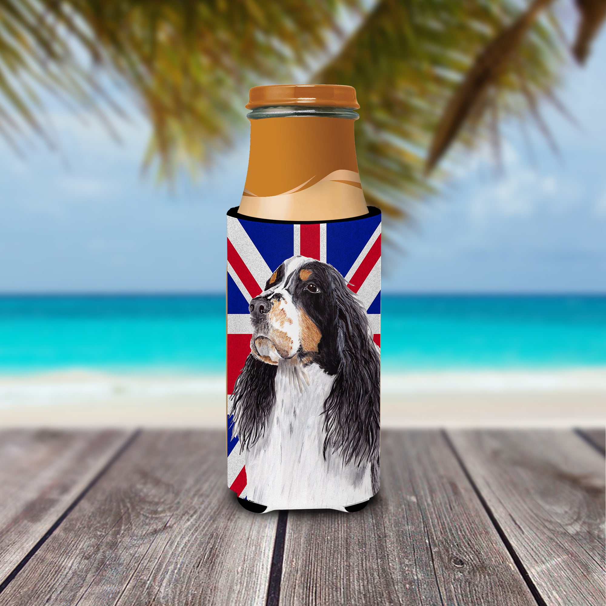 Welsh Springer Spaniel with English Union Jack British Flag Ultra Beverage Insulators for slim cans SC9817MUK