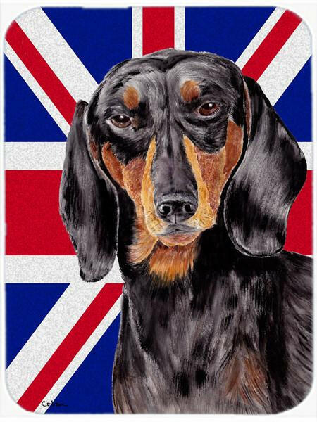 Dachshund with English Union Jack British Flag Mouse Pad, Hot Pad or Trivet SC9820MP by Caroline&#39;s Treasures