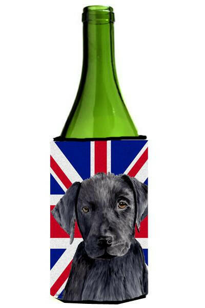 Labrador with English Union Jack British Flag Wine Bottle Beverage Insulator Hugger SC9821LITERK by Caroline&#39;s Treasures