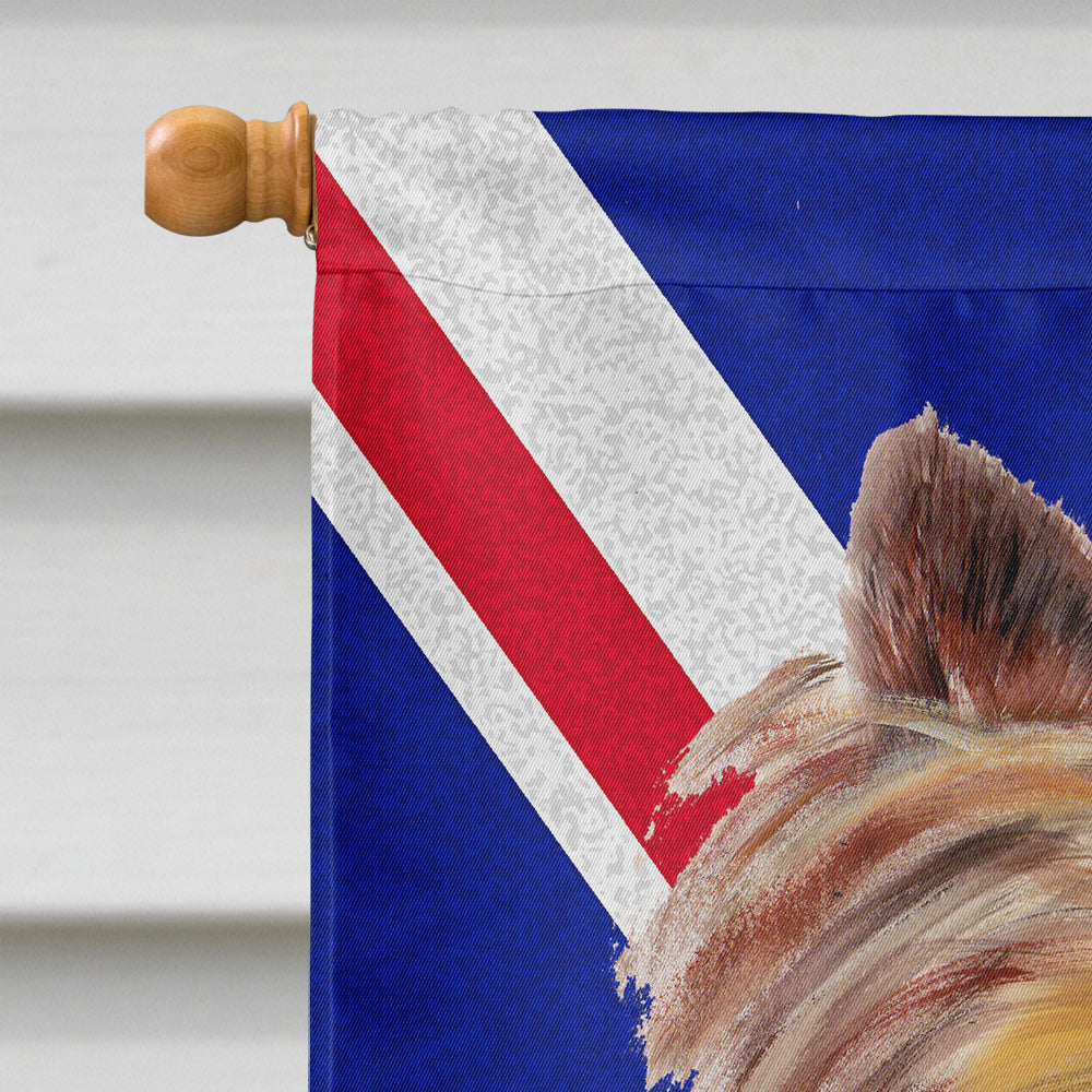 Yorkie with English Union Jack British Flag Flag Canvas House Size SC9822CHF  the-store.com.