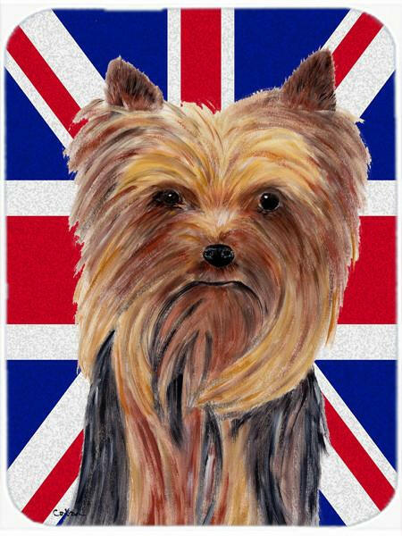 Yorkie with English Union Jack British Flag Mouse Pad, Hot Pad or Trivet SC9822MP by Caroline's Treasures