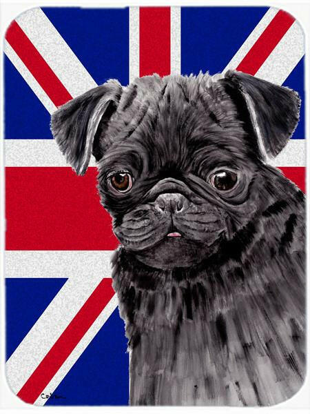 Pug with English Union Jack British Flag Mouse Pad, Hot Pad or Trivet SC9823MP by Caroline's Treasures