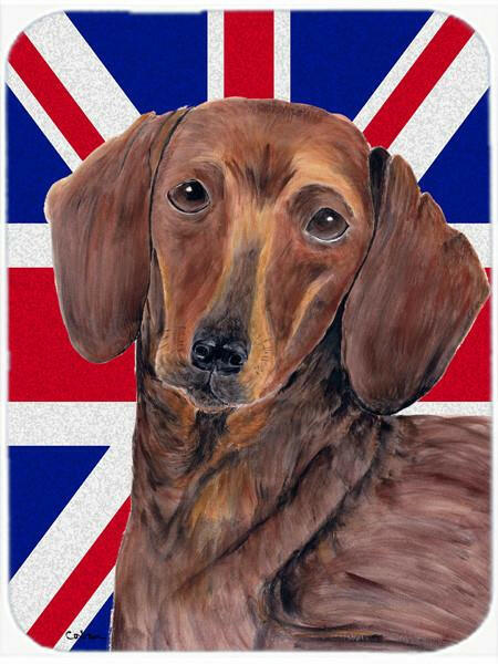 Dachshund with English Union Jack British Flag Mouse Pad, Hot Pad or Trivet SC9825MP by Caroline's Treasures