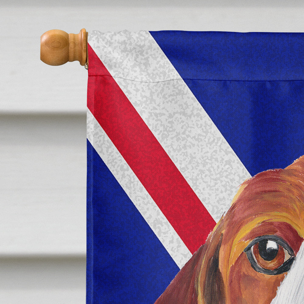 Beagle with English Union Jack British Flag Flag Canvas House Size SC9826CHF  the-store.com.