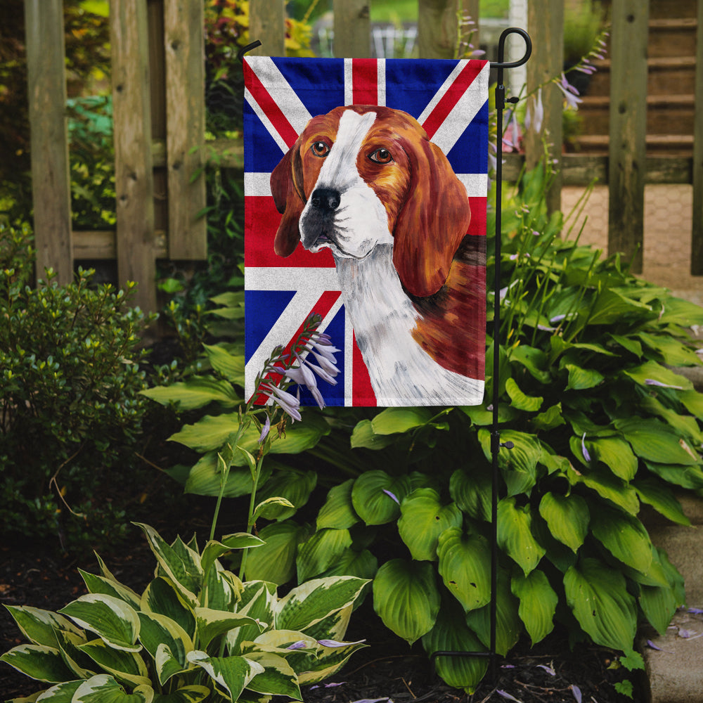 Beagle with English Union Jack British Flag Flag Garden Size SC9826GF  the-store.com.