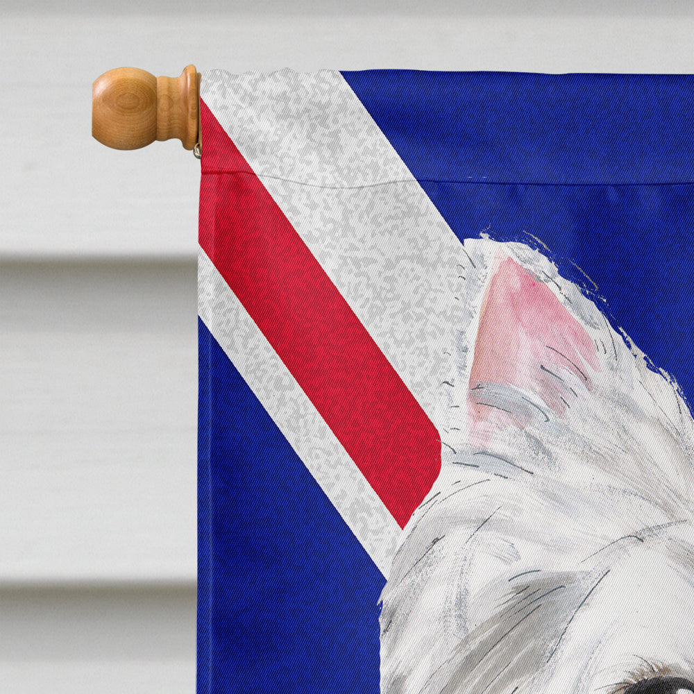 Westie with English Union Jack British Flag Flag Canvas House Size SC9827CHF  the-store.com.