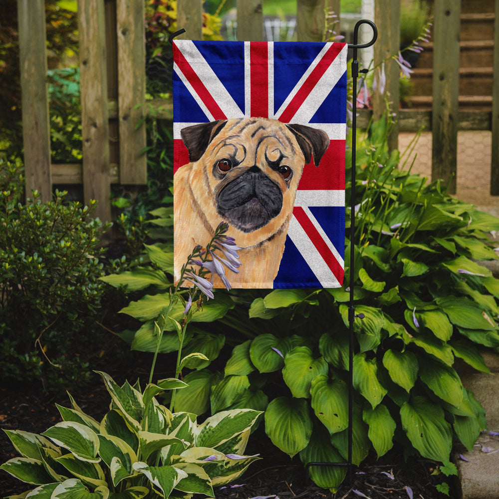 Pug with English Union Jack British Flag Flag Garden Size SC9828GF  the-store.com.