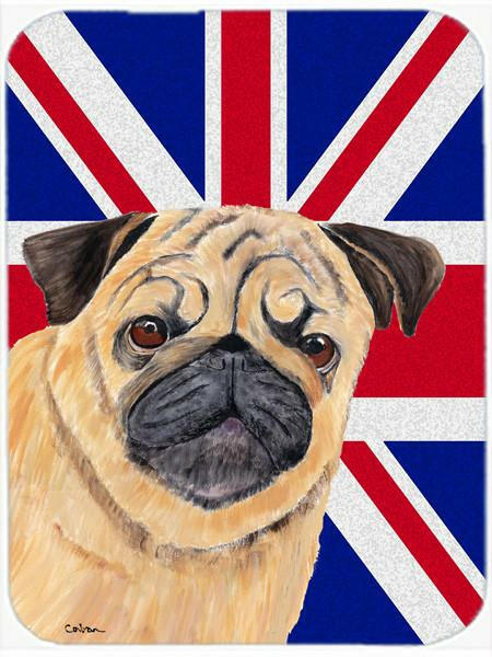 Pug with English Union Jack British Flag Mouse Pad, Hot Pad or Trivet SC9828MP by Caroline&#39;s Treasures
