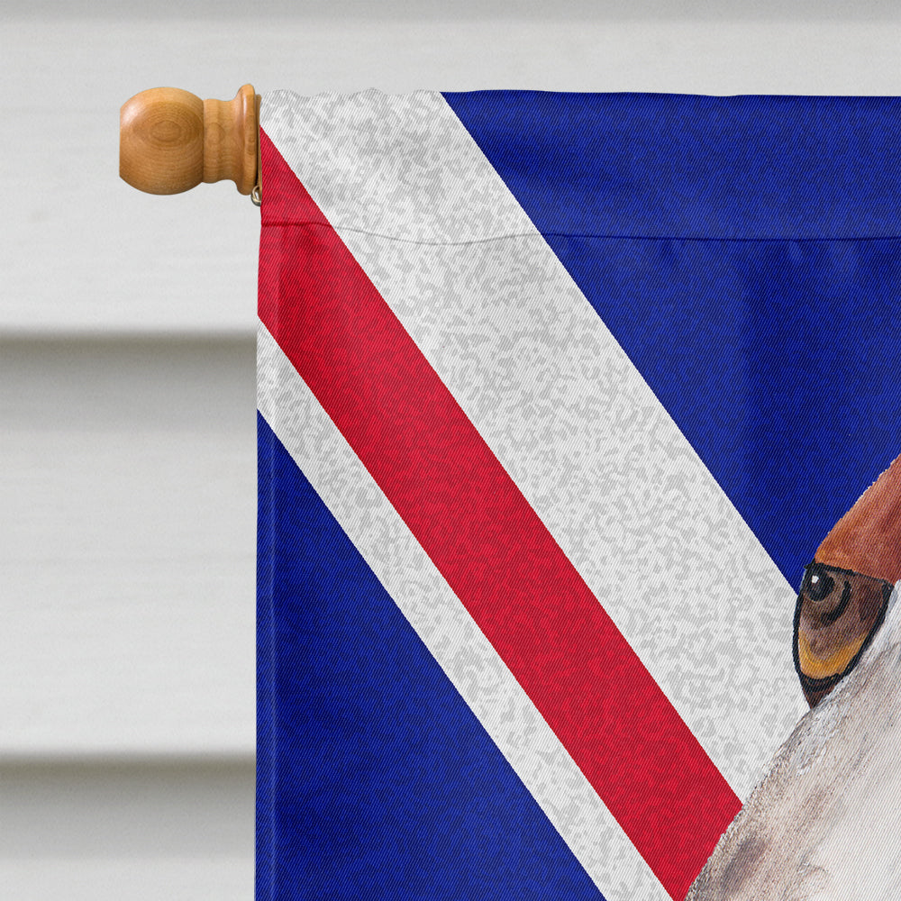 Basset Hound with English Union Jack British Flag Flag Canvas House Size SC9829CHF  the-store.com.