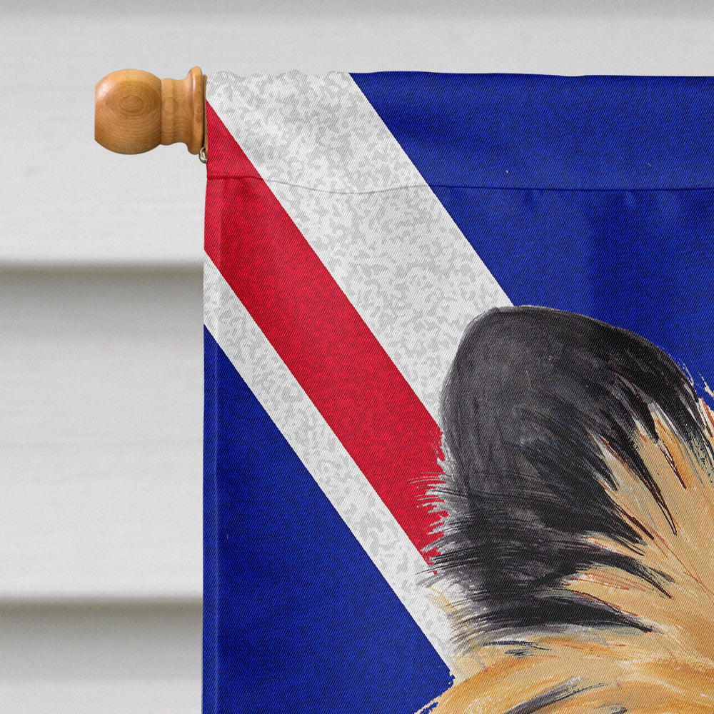 Cairn Terrier with English Union Jack British Flag Flag Canvas House Size SC9832CHF  the-store.com.