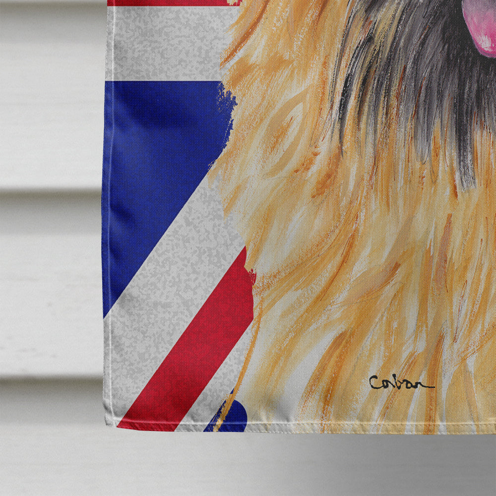 Cairn Terrier with English Union Jack British Flag Flag Canvas House Size SC9832CHF