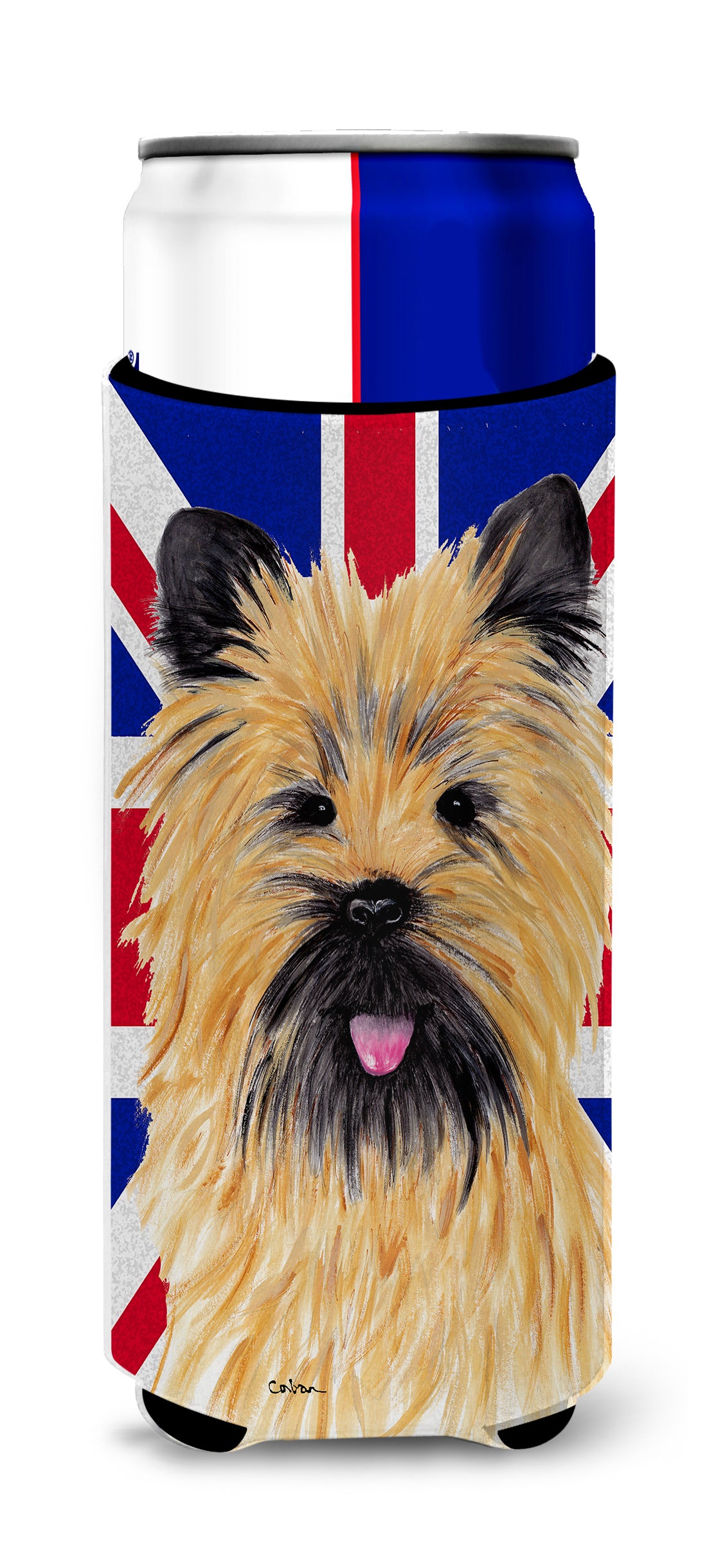 Cairn Terrier with English Union Jack British Flag Ultra Beverage Insulators for slim cans SC9832MUK