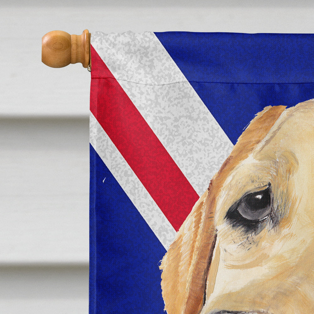 Labrador with English Union Jack British Flag Flag Canvas House Size SC9833CHF