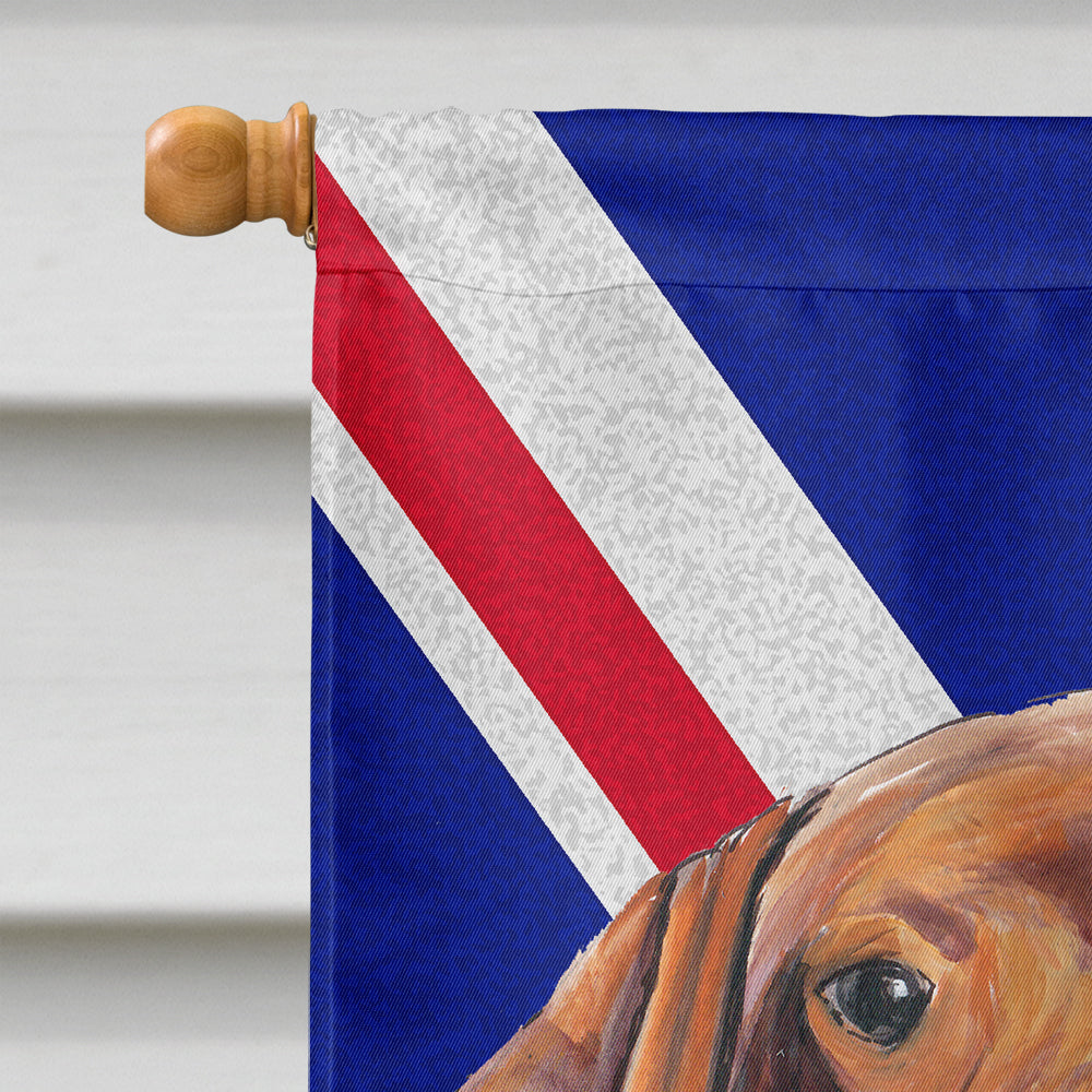 Vizsla with English Union Jack British Flag Flag Canvas House Size SC9835CHF