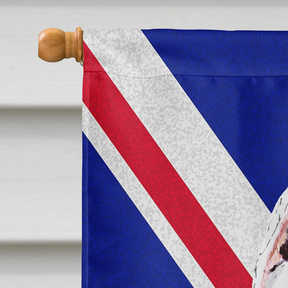 Pit Bull with English Union Jack British Flag Flag Canvas House Size SC9838CHF