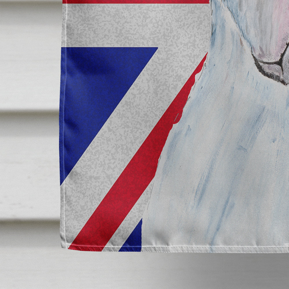 Pit Bull with English Union Jack British Flag Flag Canvas House Size SC9838CHF