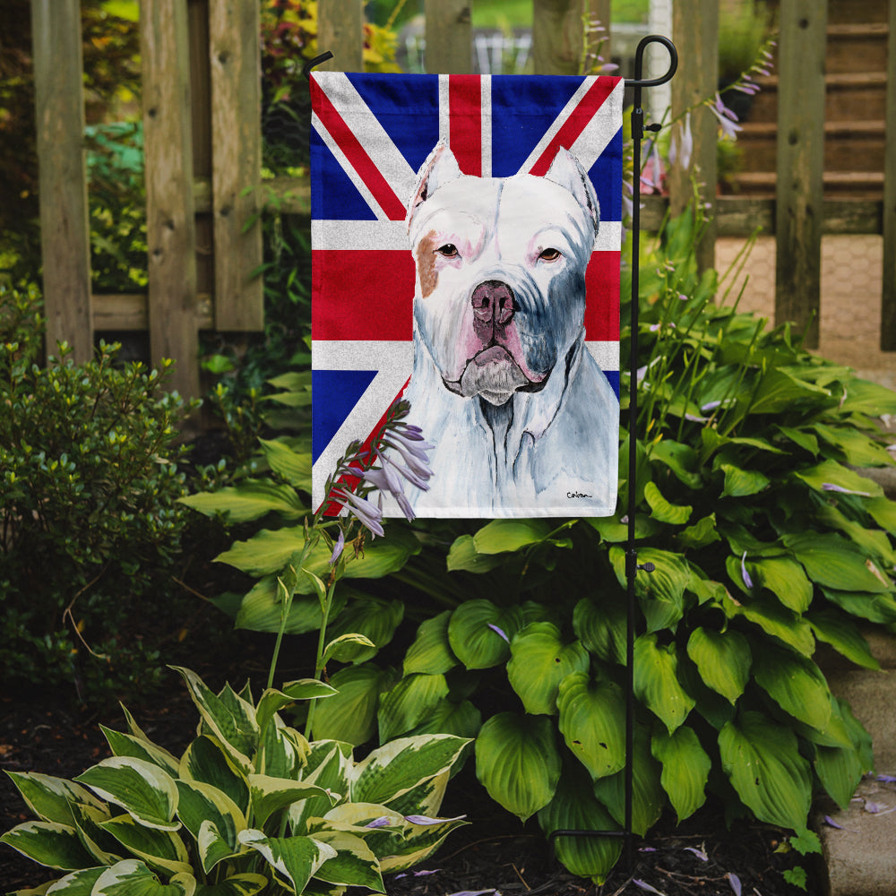 Pit Bull with English Union Jack British Flag Flag Garden Size