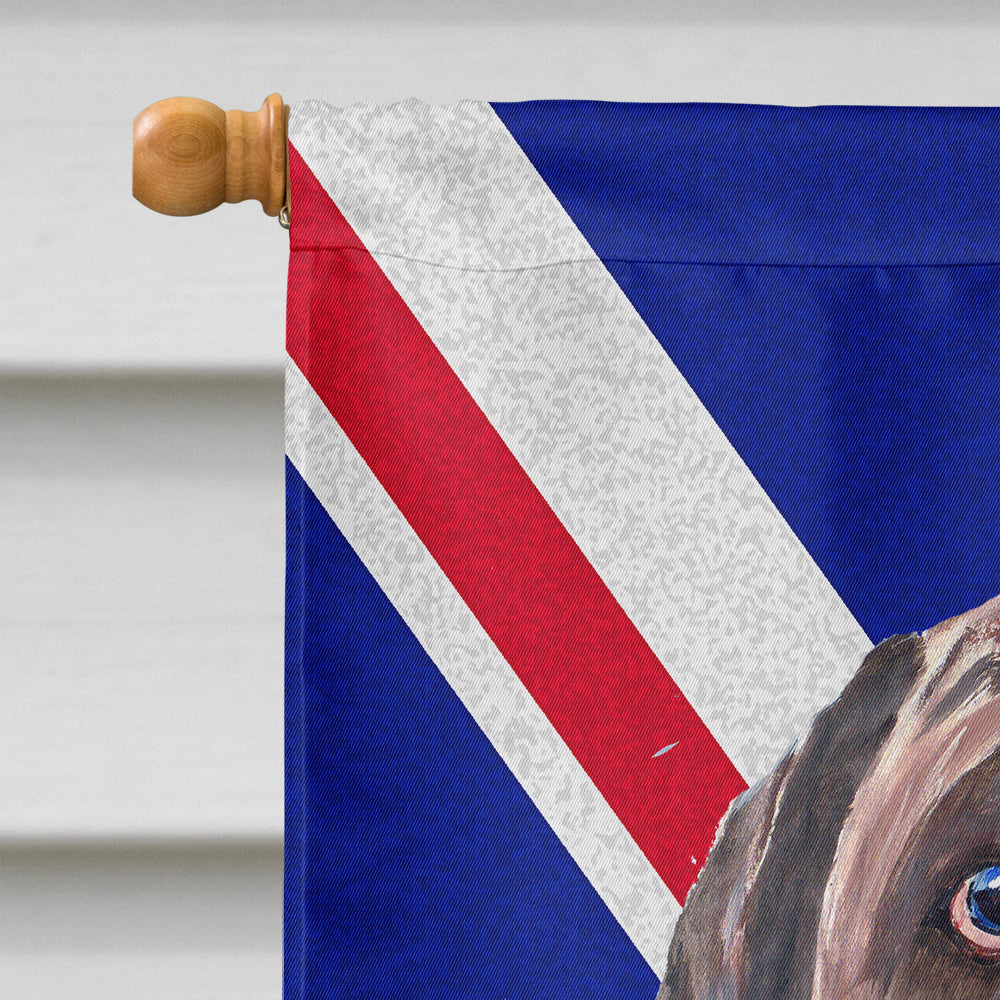 Labrador with English Union Jack British Flag Flag Canvas House Size SC9841CHF