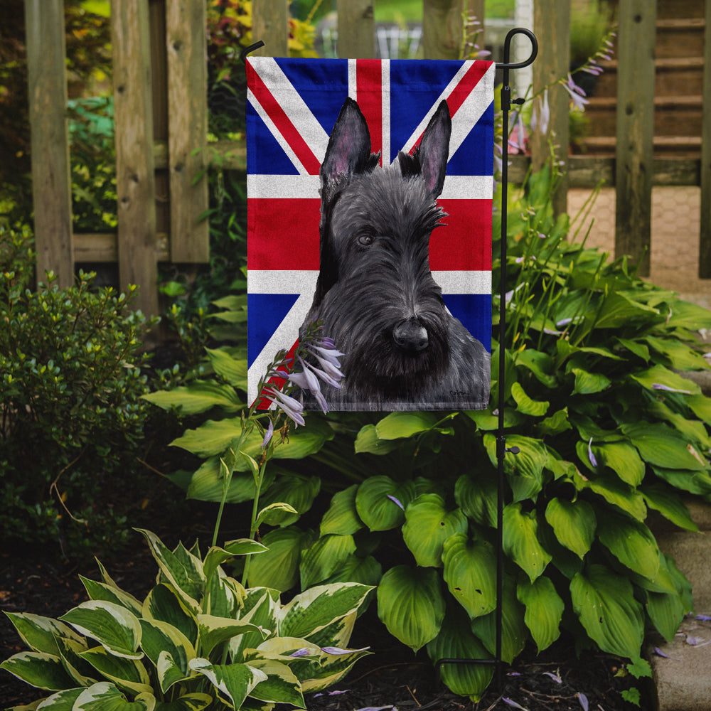 Scottish Terrier with English Union Jack British Flag Flag Garden Size SC9843GF  the-store.com.