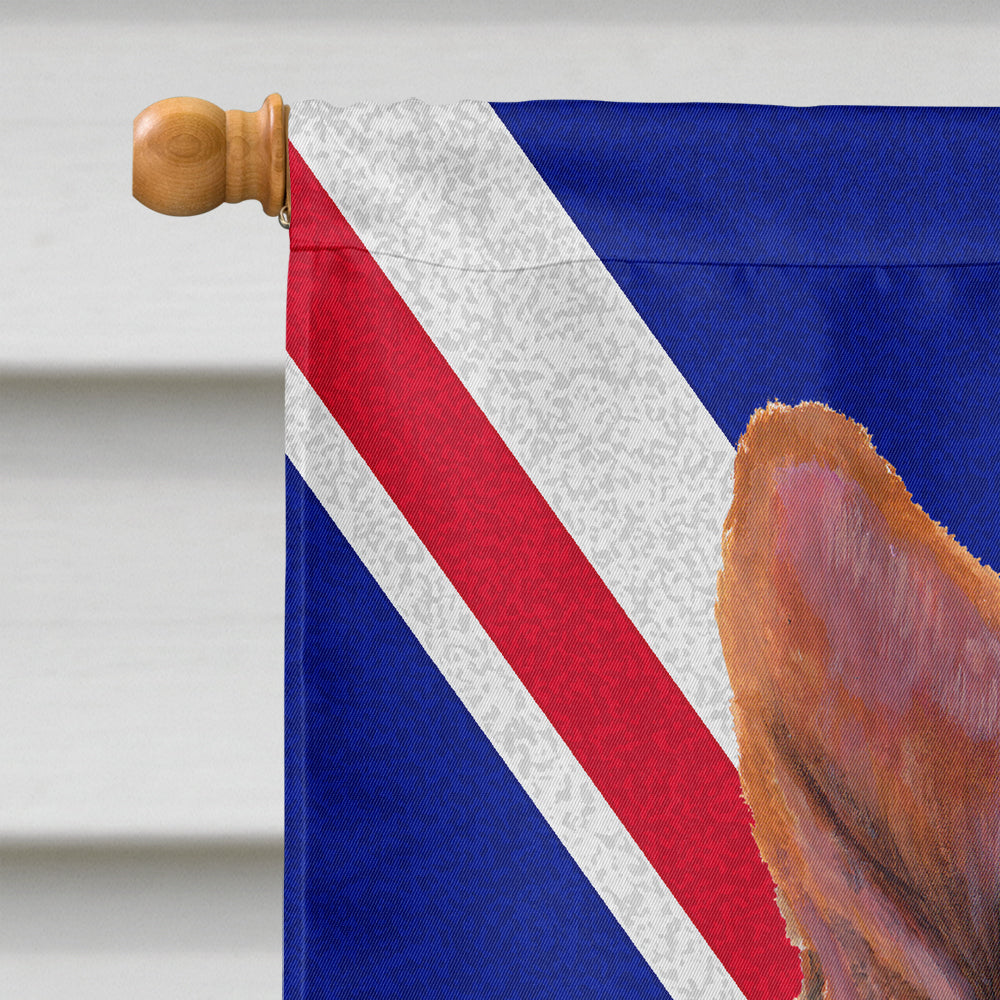 Basenji with English Union Jack British Flag Flag Canvas House Size SC9844CHF