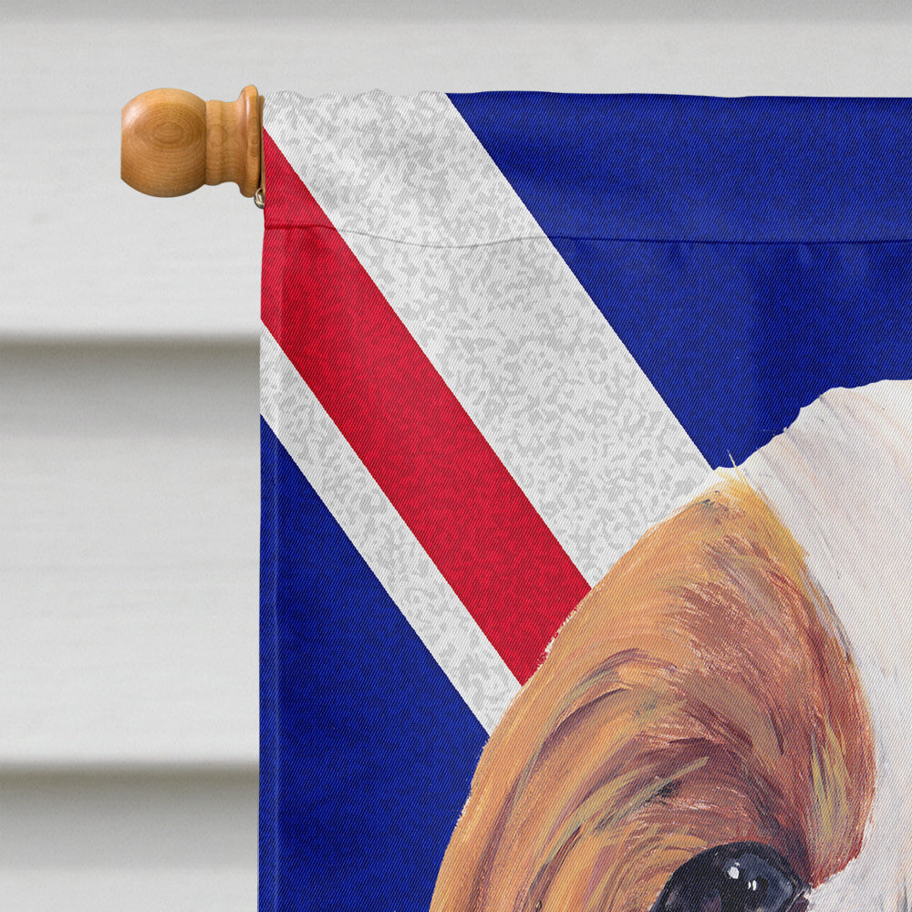 Cavalier Spaniel with English Union Jack British Flag Flag Canvas House Size SC9851CHF