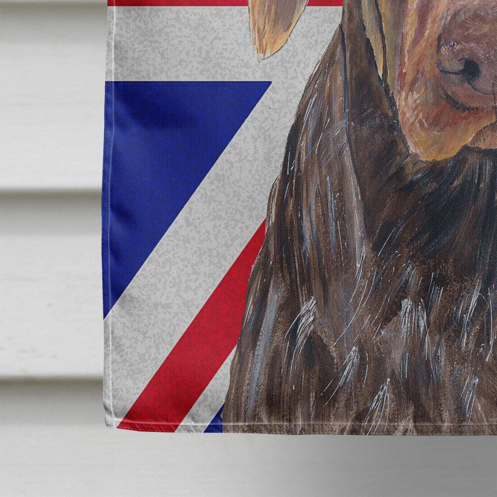 German Shorthaired Pointer with English Union Jack British Flag Flag Canvas House Size SC9852CHF  the-store.com.