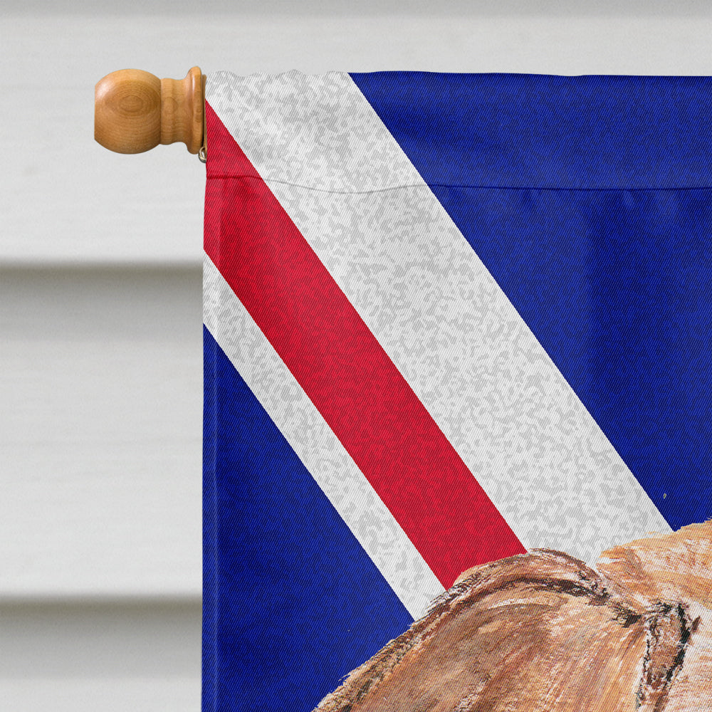 English Foxhound with English Union Jack British Flag Flag Canvas House Size SC9858CHF