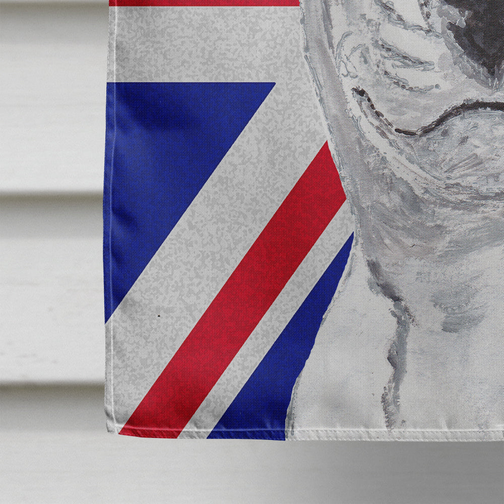 Bull Terrier with English Union Jack British Flag Flag Canvas House Size SC9860CHF  the-store.com.