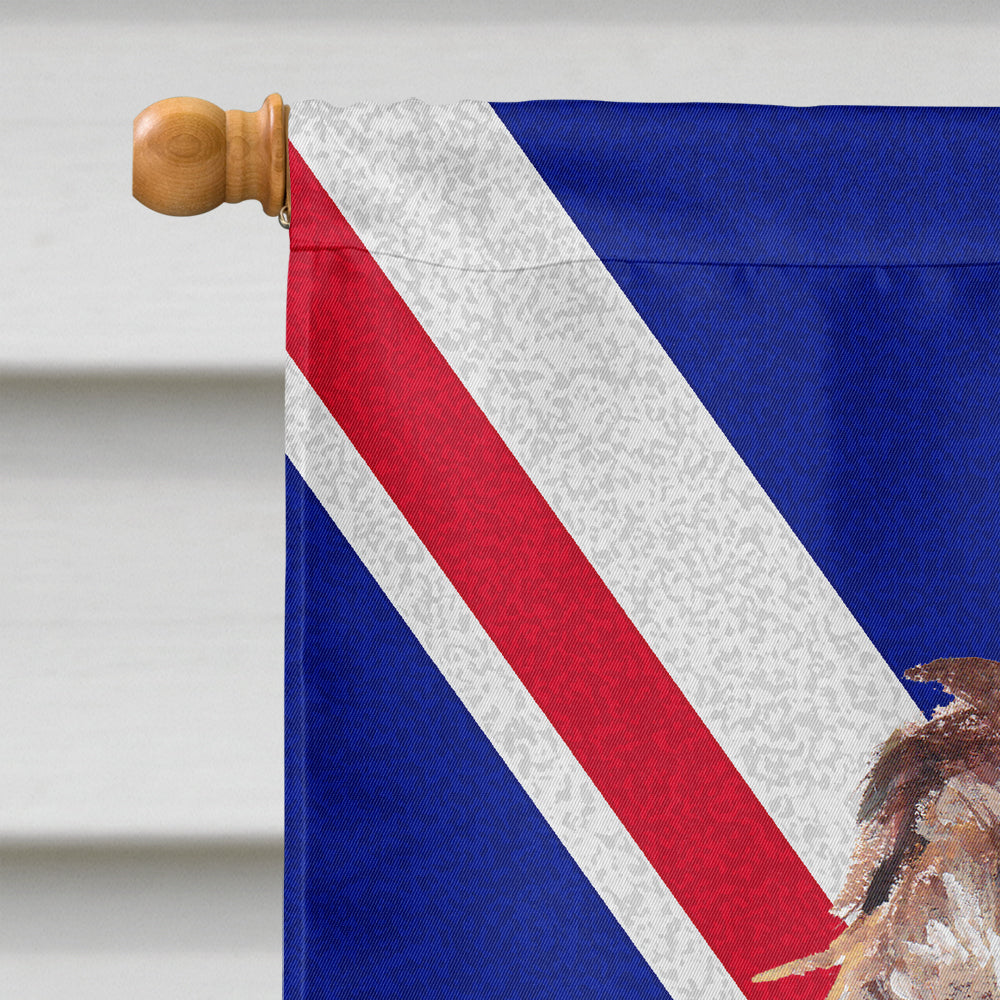 Boykin Spaniel with Engish Union Jack British Flag Flag Canvas House Size SC9862CHF