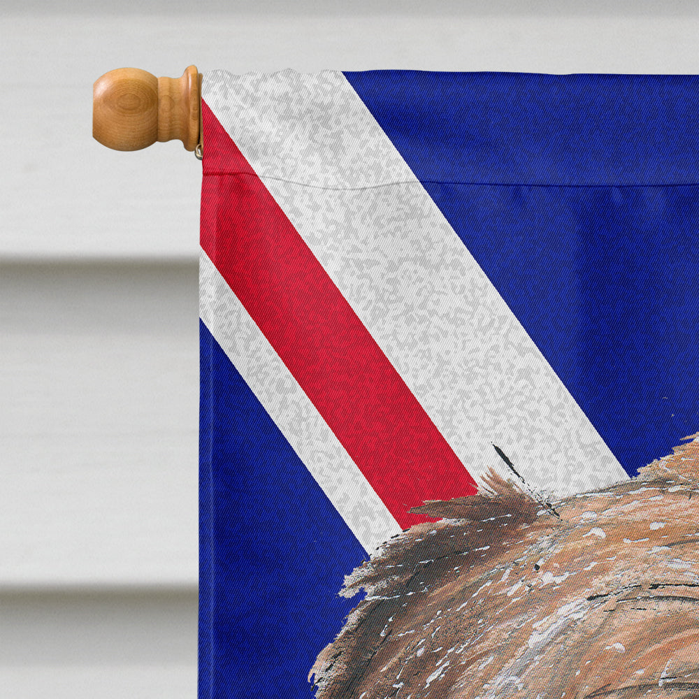 Brussels Griffon with Engish Union Jack British Flag Flag Canvas House Size SC9864CHF  the-store.com.