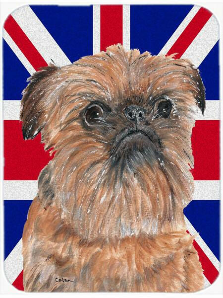 Brussels Griffon with Engish Union Jack British Flag Mouse Pad, Hot Pad or Trivet SC9864MP by Caroline&#39;s Treasures