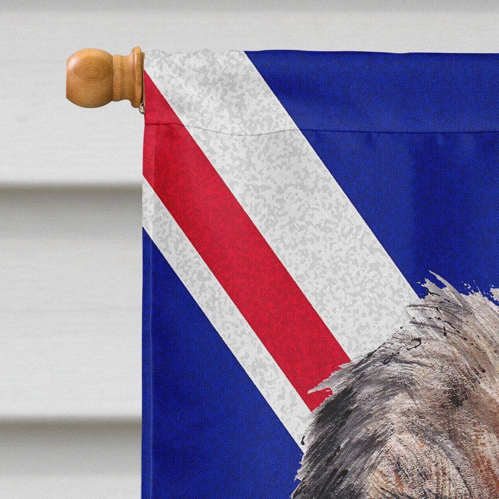 Border Terrier with Engish Union Jack British Flag Flag Canvas House Size SC9865CHF  the-store.com.