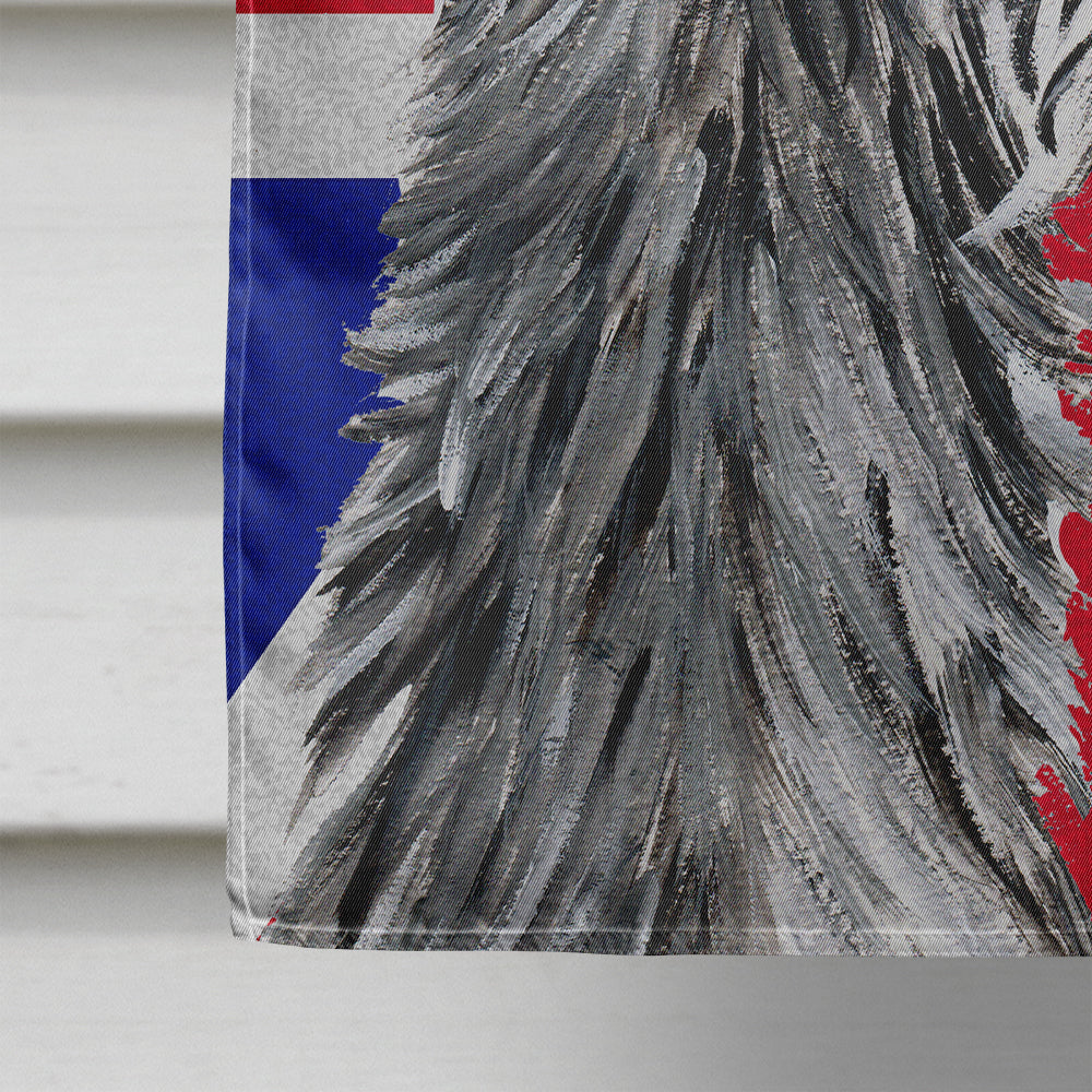 Scottish Deerhound with English Union Jack British Flag Flag Canvas House Size SC9871CHF