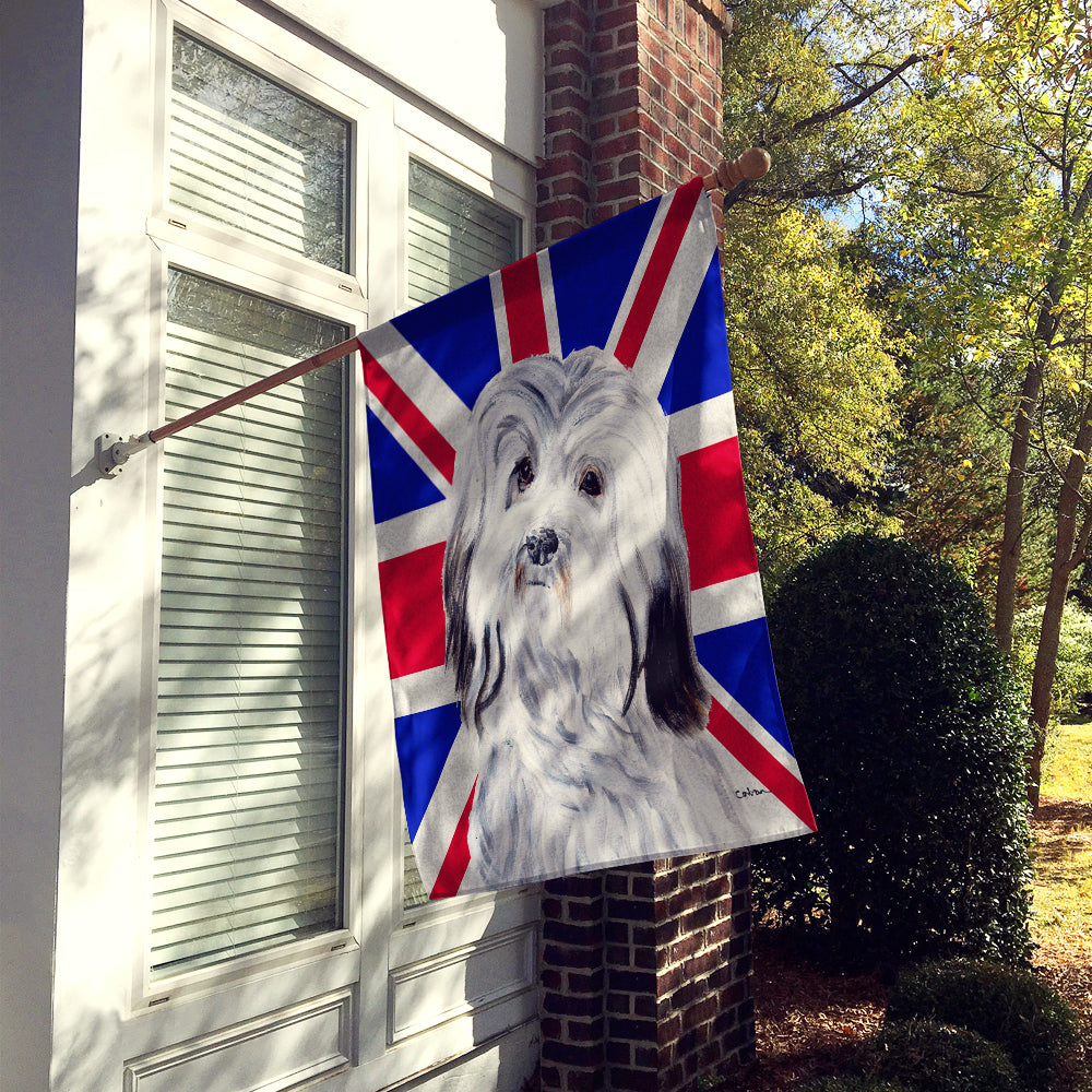 Havanese with English Union Jack British Flag Flag Canvas House Size SC9874CHF  the-store.com.