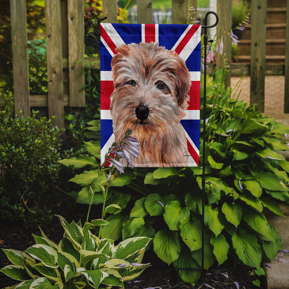 Norfolk Terrier with English Union Jack British Flag Flag Garden Size SC9875GF  the-store.com.