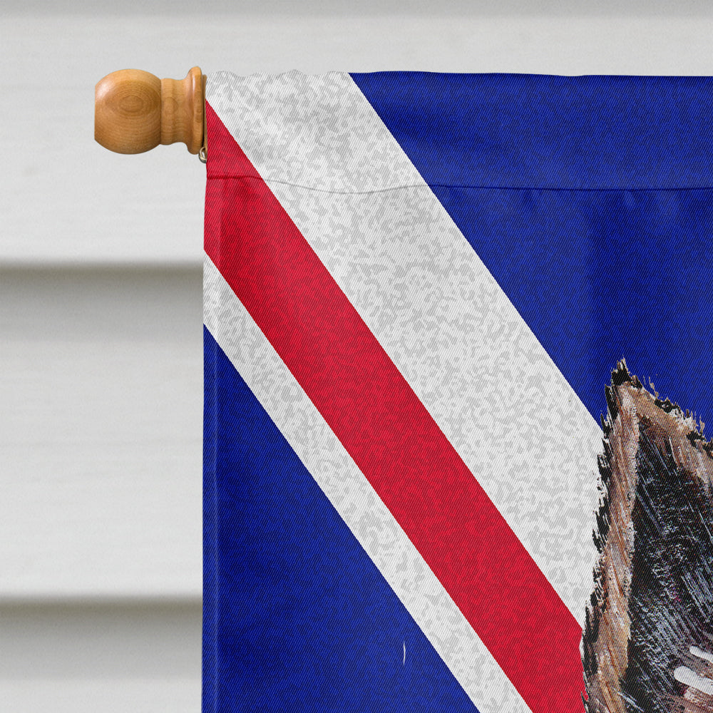 Norwich Terrier with English Union Jack British Flag Flag Canvas House Size SC9877CHF  the-store.com.