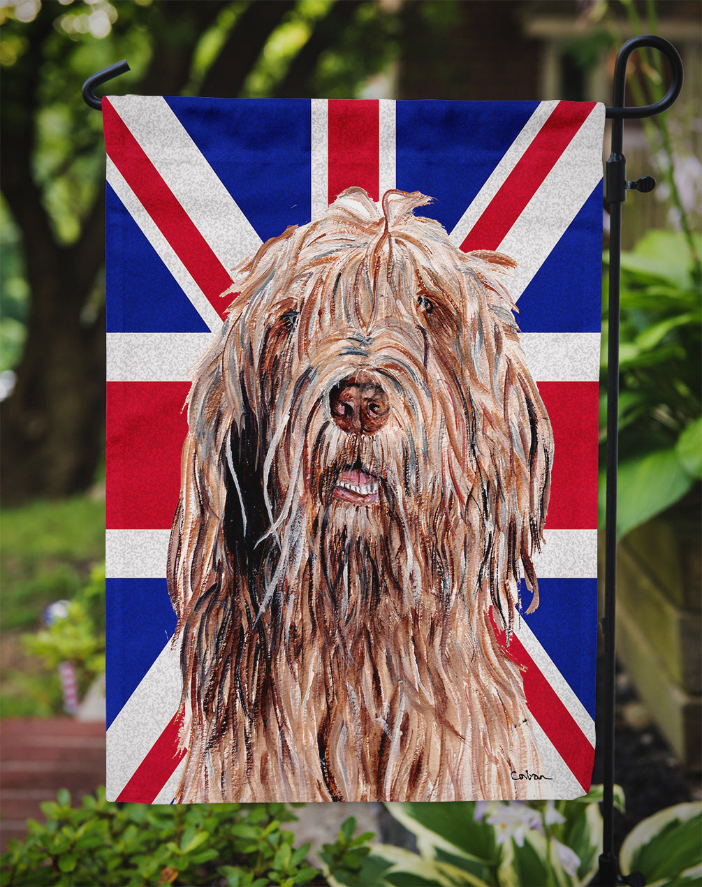 Otterhound with English Union Jack British Flag Flag Garden Size SC9878GF