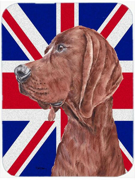 Redbone Coonhound with English Union Jack British Flag Mouse Pad, Hot Pad or Trivet SC9880MP by Caroline&#39;s Treasures