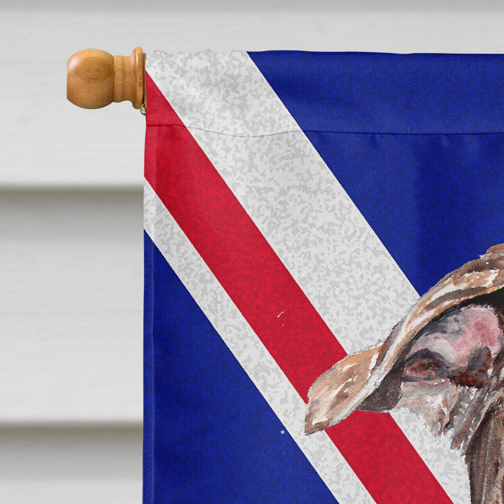 Staffordshire Bull Terrier Staffie with English Union Jack British Flag Flag Canvas House Size SC9882CHF