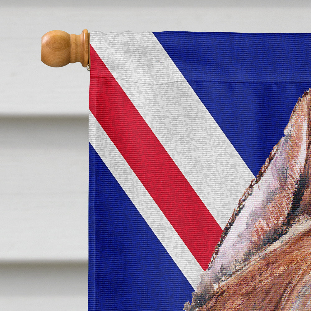 Staffordshire Bull Terrier Staffie with English Union Jack British Flag Flag Canvas House Size SC9883CHF  the-store.com.