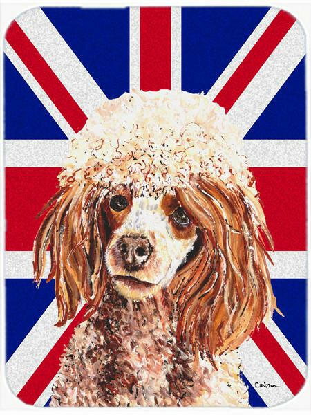 Red Miniature Poodle with English Union Jack British Flag Mouse Pad, Hot Pad or Trivet SC9888MP by Caroline's Treasures