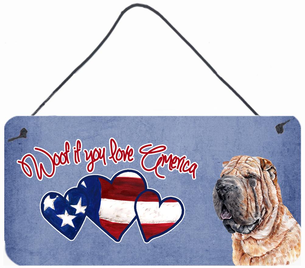 Woof if you love America Shar Pei Wall or Door Hanging Prints SC9895DS612 by Caroline&#39;s Treasures